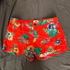 Linen tropical shorts